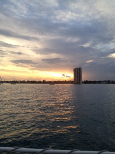 Lake Worth Sunset at anchor