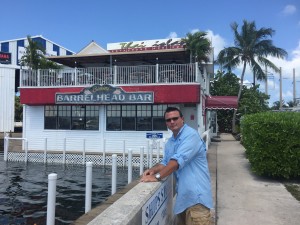 Me as....well....me in front of the Bimini Barrelhead Bar