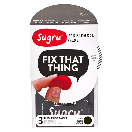 Sugru Mouldable Glue 3 Pack, Red/Blue/Yellow